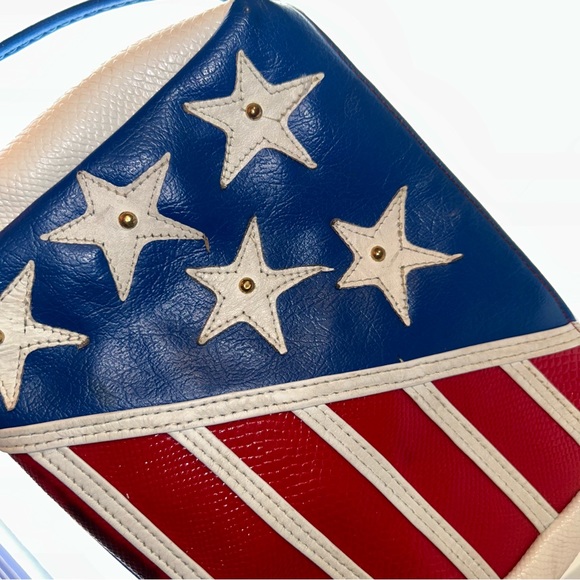 Leather American Flag Crossbody Bag - Picture 5 of 6